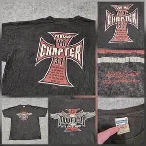 VTG Y2K Orange County Choppers Kerusso Mens XL Jesus Bible Quote Graphic T Shirt